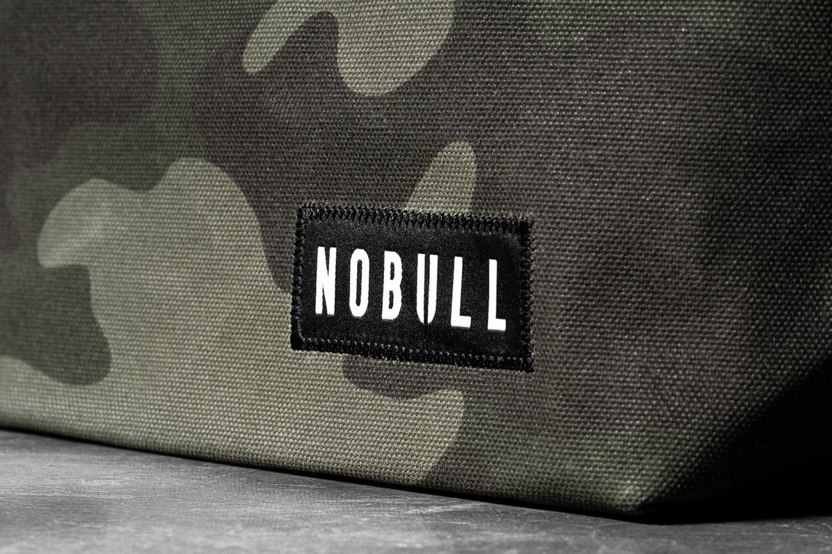 Nobull Waxed Canvas Tote Men's Bags Green Camo | Australia (NW5318)